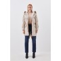 Faux Fur Hooded Padded Parka Coat