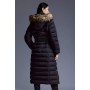 Heat Seal Puffer Belted Faux Fur Hood Longline Jacket