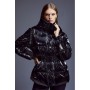 High Shine Hooded Detachable Puffer Coat