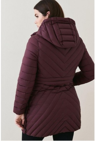 Berry Plus Size Down Filled Puffer Packable Midi Coat