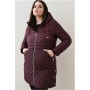 Berry Plus Size Down Filled Puffer Packable Midi Coat