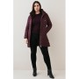 Berry Plus Size Down Filled Puffer Packable Midi Coat