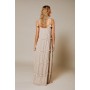 Crinkle Viscose Shell Tiered Maxi Dress