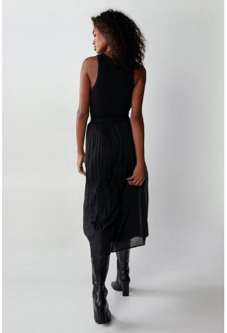 Pleated Midi Skirt