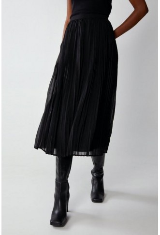 Pleated Midi Skirt