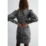 Sparkle Animal Jacquard Wrap Mini Dress
