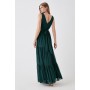 Tiered Skirt Stretch Mesh Bridesmaids Dress