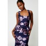 Jacquard Pencil Dress With Frill Hem