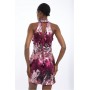 Disc Sequin Halter Mini Dress