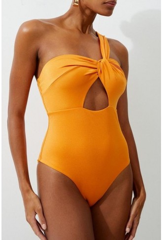 Slinky Cut Out Asymmetric Swimsuit