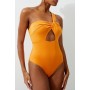 Slinky Cut Out Asymmetric Swimsuit