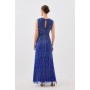 Petite Embellished Beaded Woven Maxi Dress