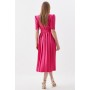 Compact Stretch Notch Neck Wrap Belted Forever Midi Dress