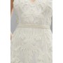 Premium Corded Embroidery Bridal Maxi Dress With Belt