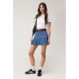 The Denim Pleated Mini Skirt