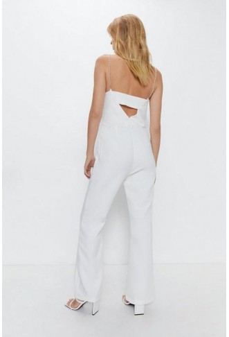 Premium Pearl Strap Jumpsuit