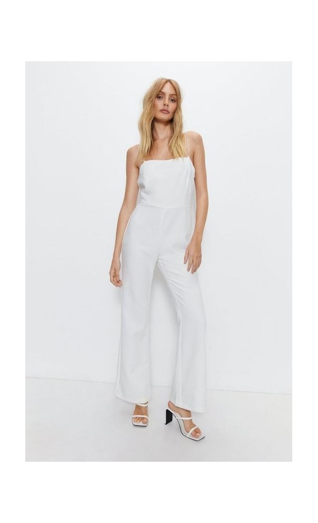 Premium Pearl Strap Jumpsuit