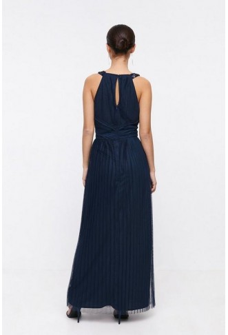 Petite All Over Pleated Maxi Dress