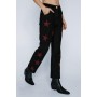 Suede Star Flare Trousers