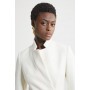 Ivory Italian Wool Belted Notch Neck Coat