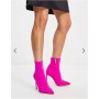 Steve Madden Vanya heeled sock boots in bright pink