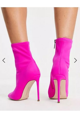 Steve Madden Vanya heeled sock boots in bright pink