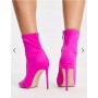 Steve Madden Vanya heeled sock boots in bright pink