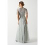 Embroidered Angel Sleeve Bridesmaids Maxi Dress