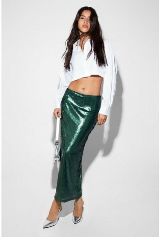 Sequin Maxi Skirt