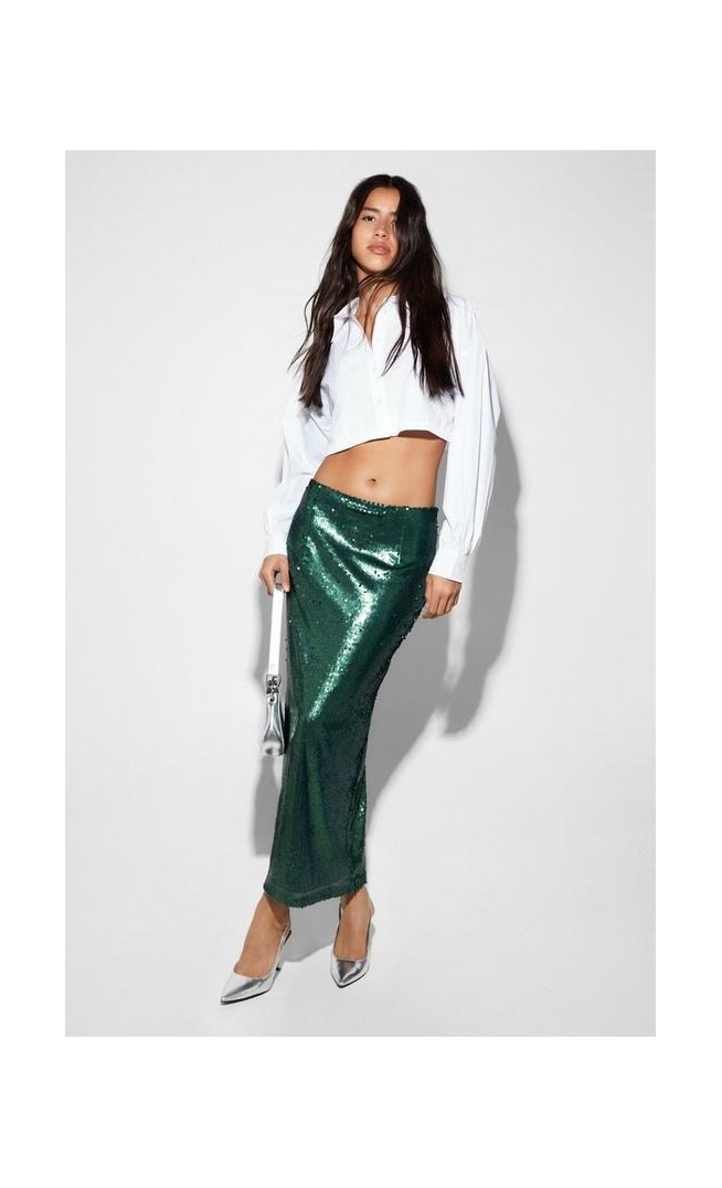 Sequin Maxi Skirt