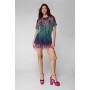 RAINBOW TASSEL BEADED SHIFT DRESS