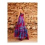 Tie Dye Tulle Bandeau Maxi Dress