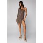 One Shoulder Tassel Fringe Mini Dress