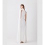 Premium Tie Neck Panelled Bias Maxi Dress