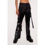 Satin Embroidered Strappy Cargo Pants