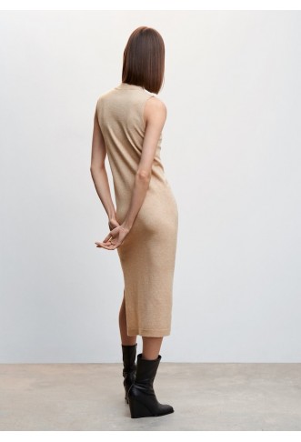 Side slit knit dress