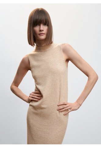 Side slit knit dress