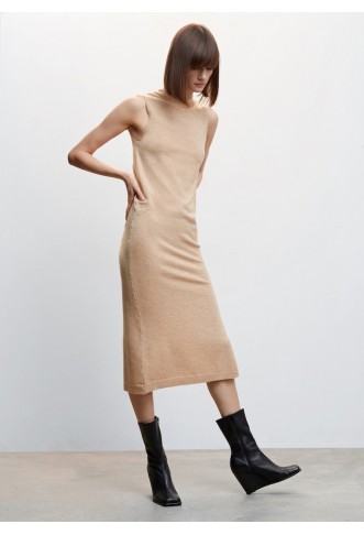 Side slit knit dress