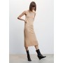 Side slit knit dress