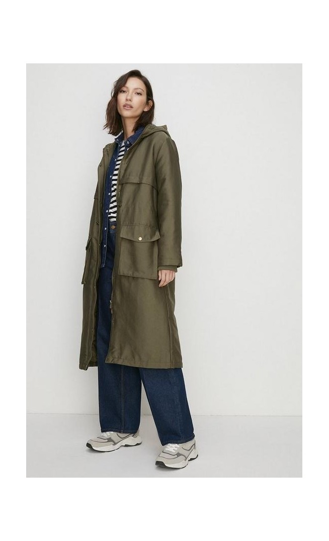 Padded Winter Longline Parka Coat