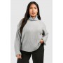 Plus Chunky Roll Neck Oversized Jumper