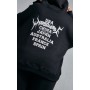 Plus Black Worldwide Slogan Zip Up Hoodie