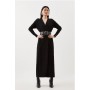 Viscose Blend Knit Belted Maxi Cardigan