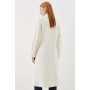 Compact Wool Blend Knit Sleeve Coat