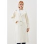 Compact Wool Blend Knit Sleeve Coat