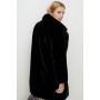 Faux Fur Collared Long Coat