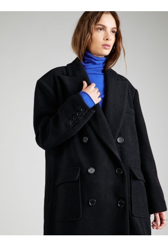 Warehouse Between-Seasons Coat 'Crombie' in Black