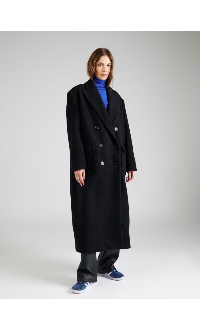 Warehouse Between-Seasons Coat 'Crombie' in Black