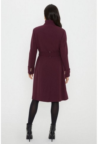 Berry Smart Wrap Belted Coat