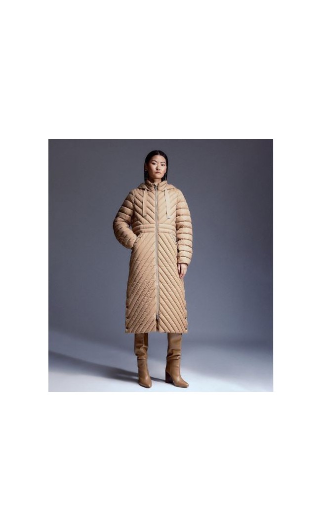 Real Down Packable Knee Length Coat